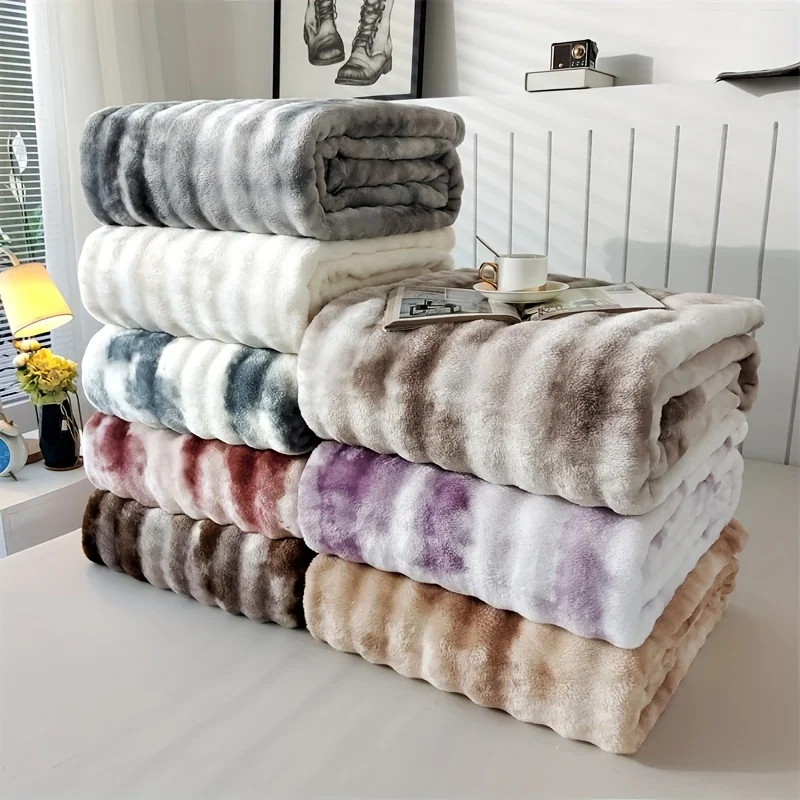 Shawl Wrap Winter - Luxurious Faux Rabbit Fur Bed Blanket