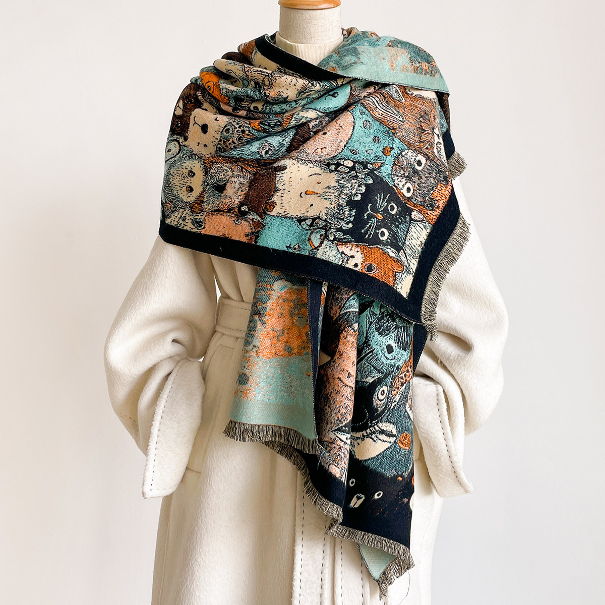 Imitation Cashmere Fringed Sca - огляд і ціна Cashmere Pashmina Wrap