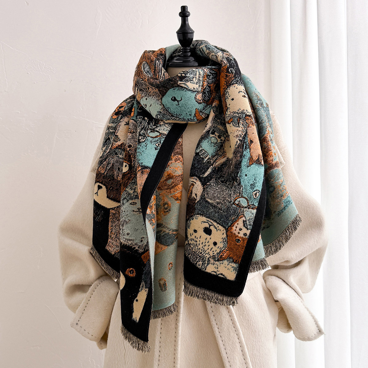 Imitation Cashmere Fringed Sca - огляд і ціна Cashmere Pashmina Wrap