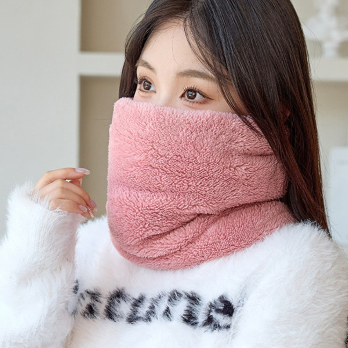 New solid color fleece-lined c - огляд і ціна Neck Gaiter Fleece