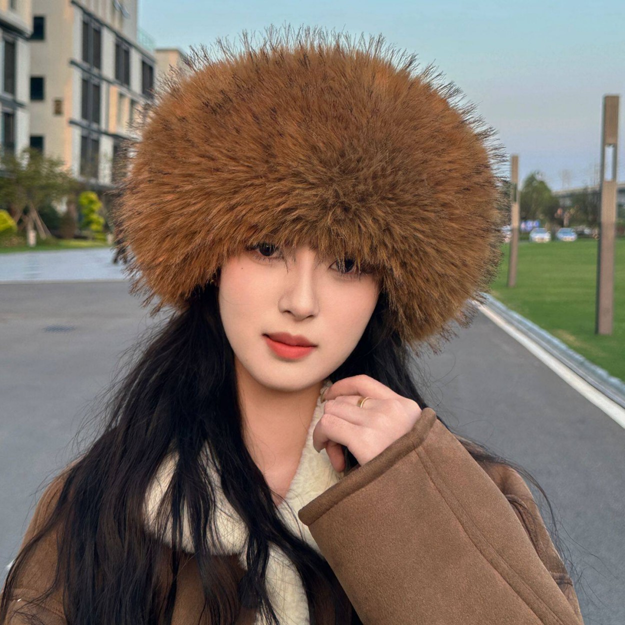 Soft Plush Faux Fox Fur Circle - огляд і ціна Knit Beanie Hat Warm