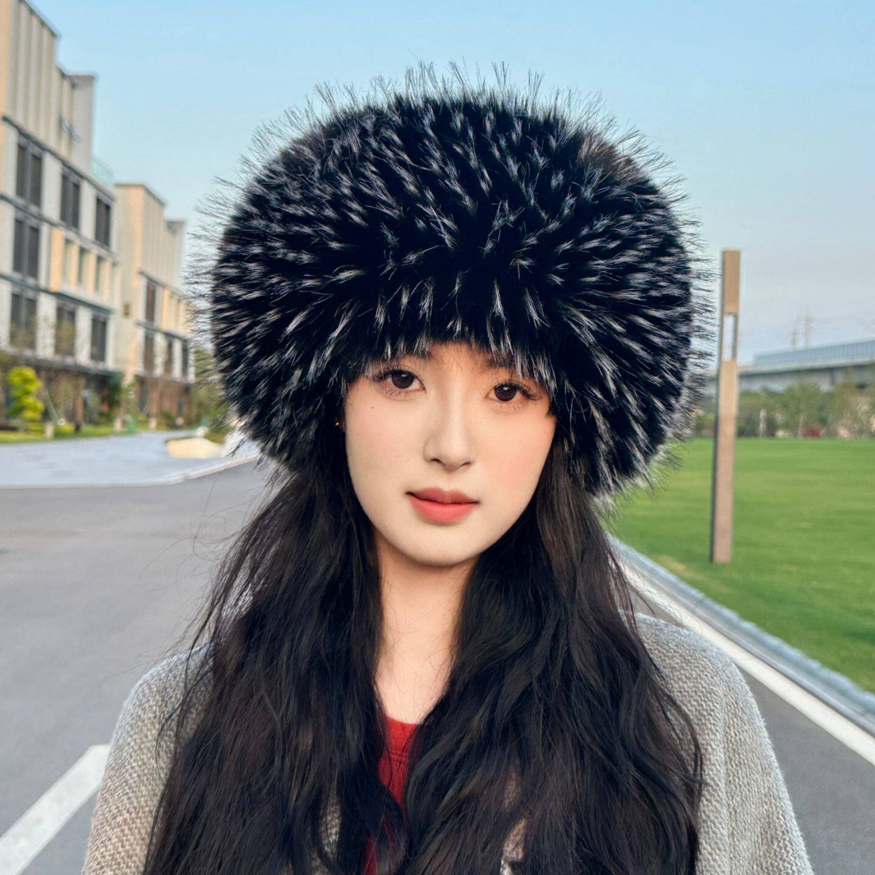 Soft Plush Faux Fox Fur Circle - огляд і ціна Knit Beanie Hat Warm