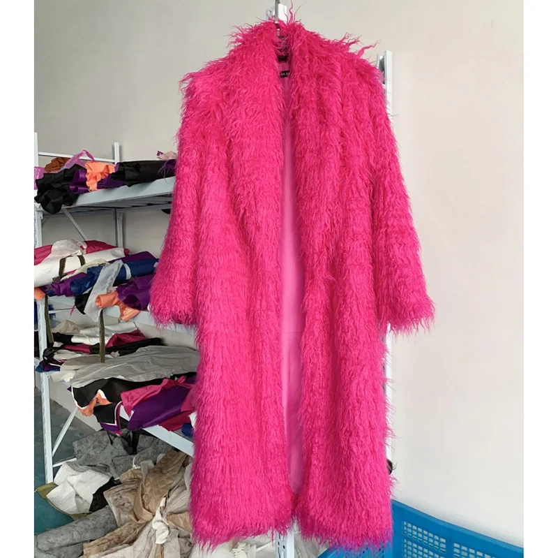 Women Imitation Sheep Faux Fur - огляд і ціна Wool Coat Peacoat