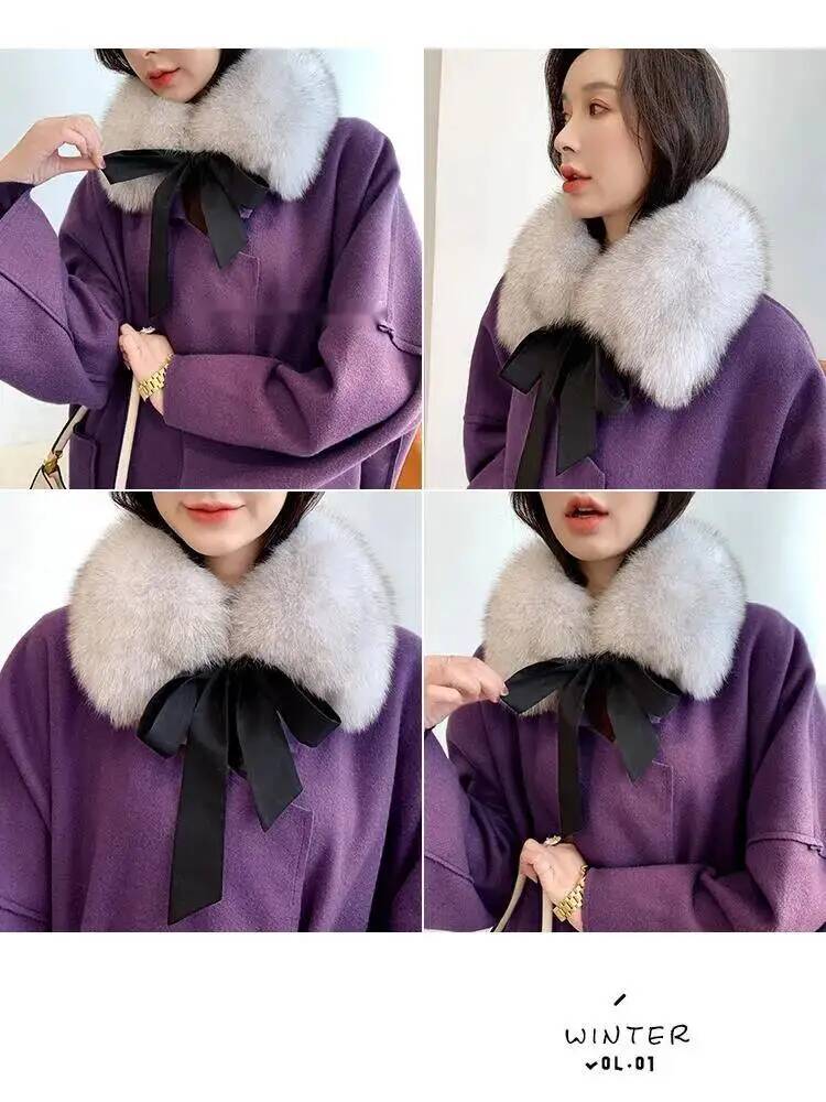 Fox Fur Collar Ladies Winter F - огляд і ціна Shawl Wrap Winter