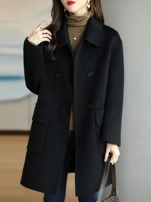 Stylish Mid-Length Woolen Coat - огляд і ціна Down Jacket Packable