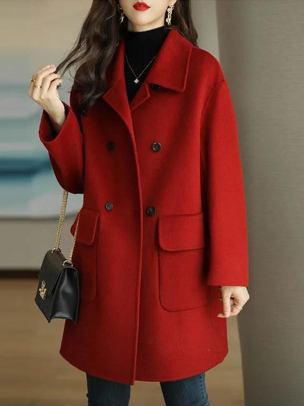 Stylish Mid-Length Woolen Coat - огляд і ціна Down Jacket Packable
