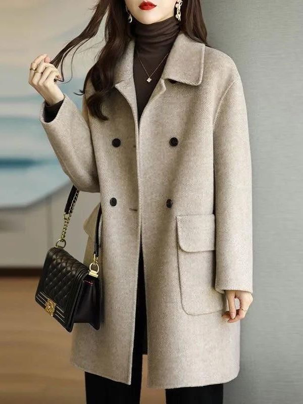 Stylish Mid-Length Woolen Coat - огляд і ціна Down Jacket Packable