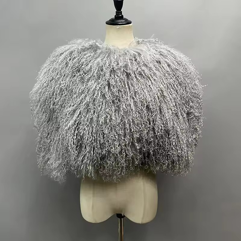 Genuine Real Mongolian Fur Wom - огляд і ціна Shawl Wrap Winter
