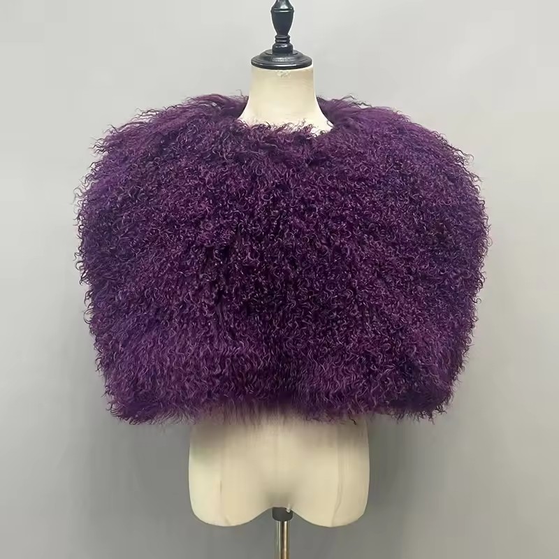 Genuine Real Mongolian Fur Wom - огляд і ціна Shawl Wrap Winter