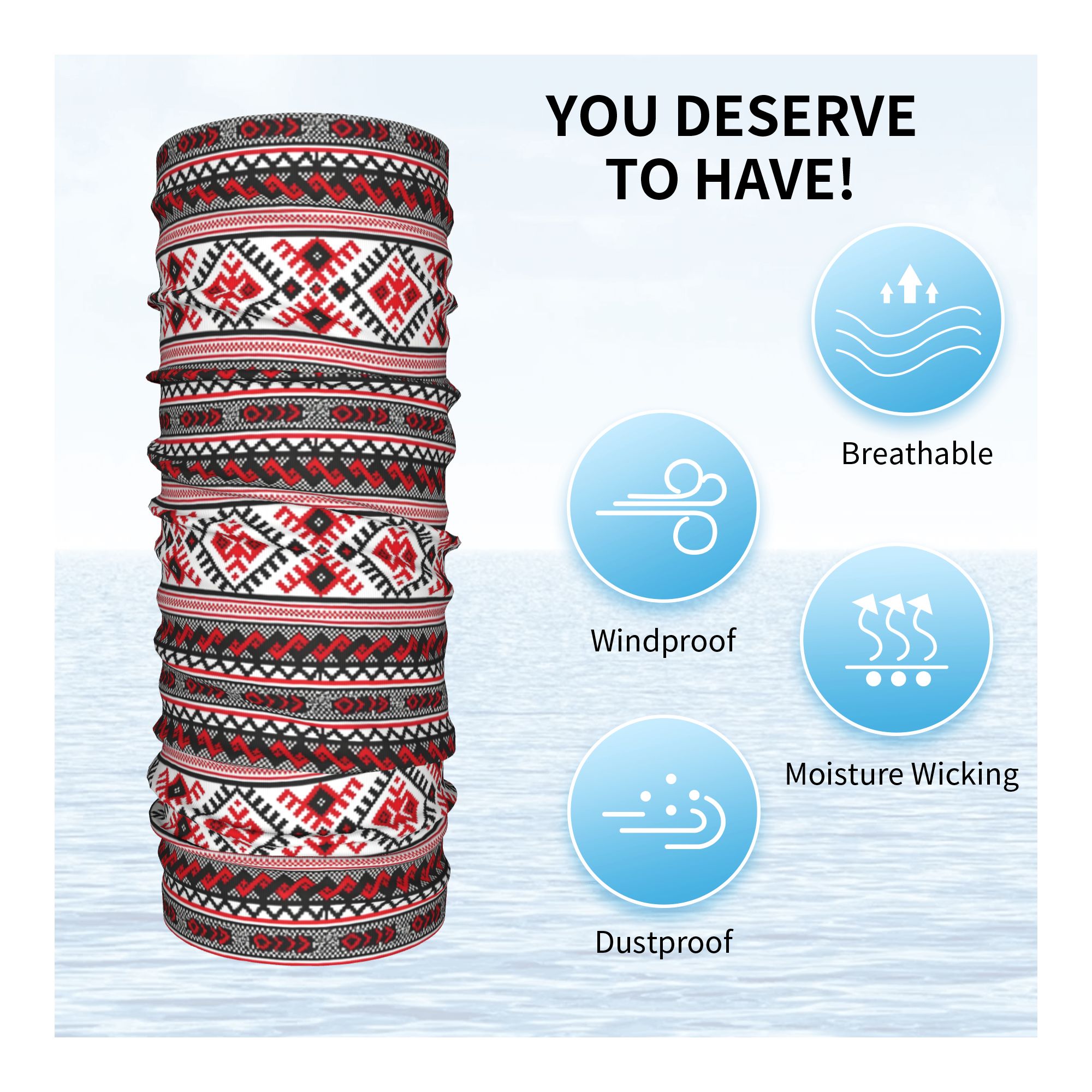 Custom Ukrainian Vyshyvanka Em - огляд і ціна Neck Gaiter Fleece