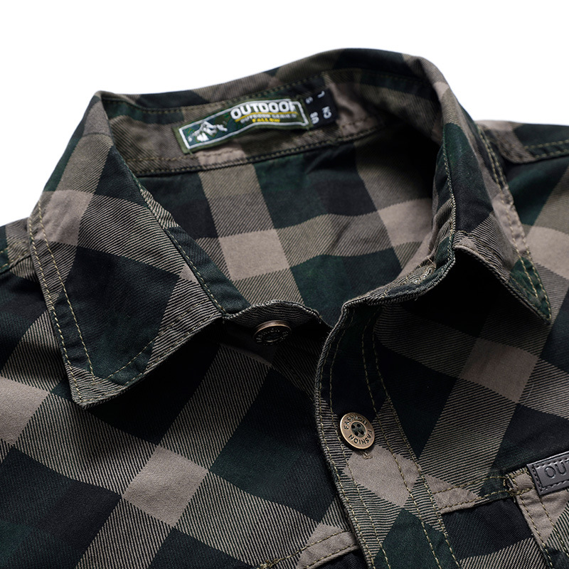 Men Plaid Casual Shirts Male M - огляд і ціна Flannel Shirt Lined