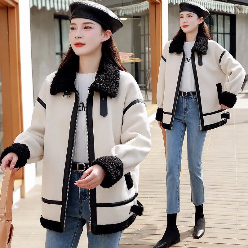 Lamb Fur Coat Female New Fall/ - огляд і ціна Wool Coat Peacoat