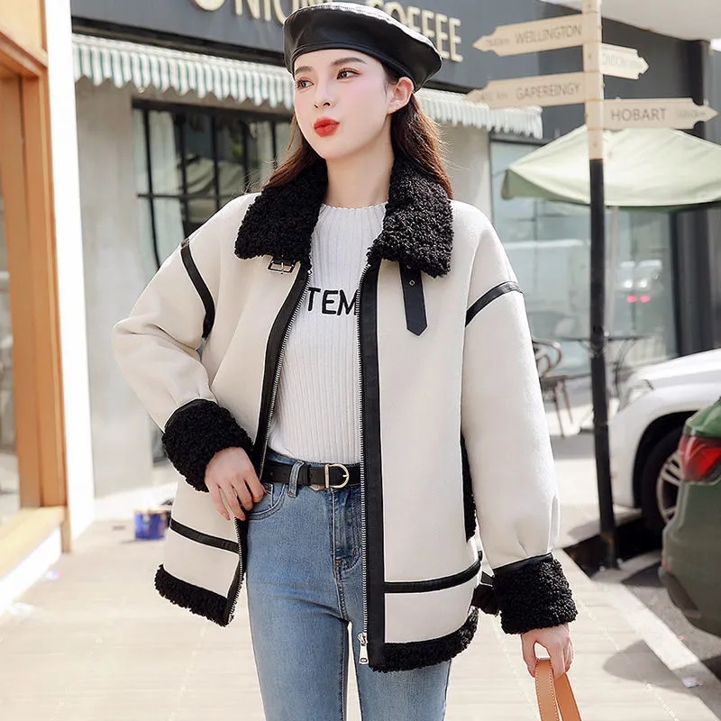 Lamb Fur Coat Female New Fall/ - огляд і ціна Wool Coat Peacoat