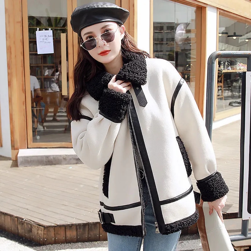 Lamb Fur Coat Female New Fall/ - огляд і ціна Wool Coat Peacoat